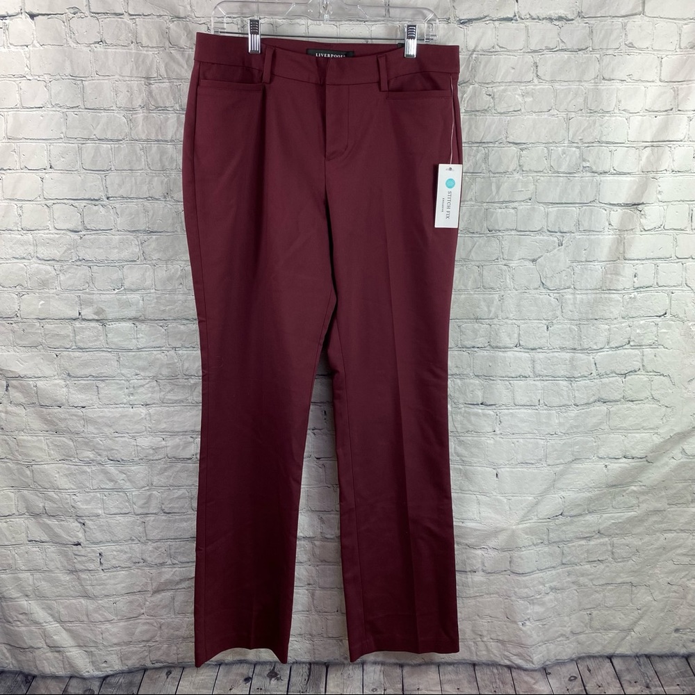 NWT Liverpool Harper Bootcut Burgundy Pants